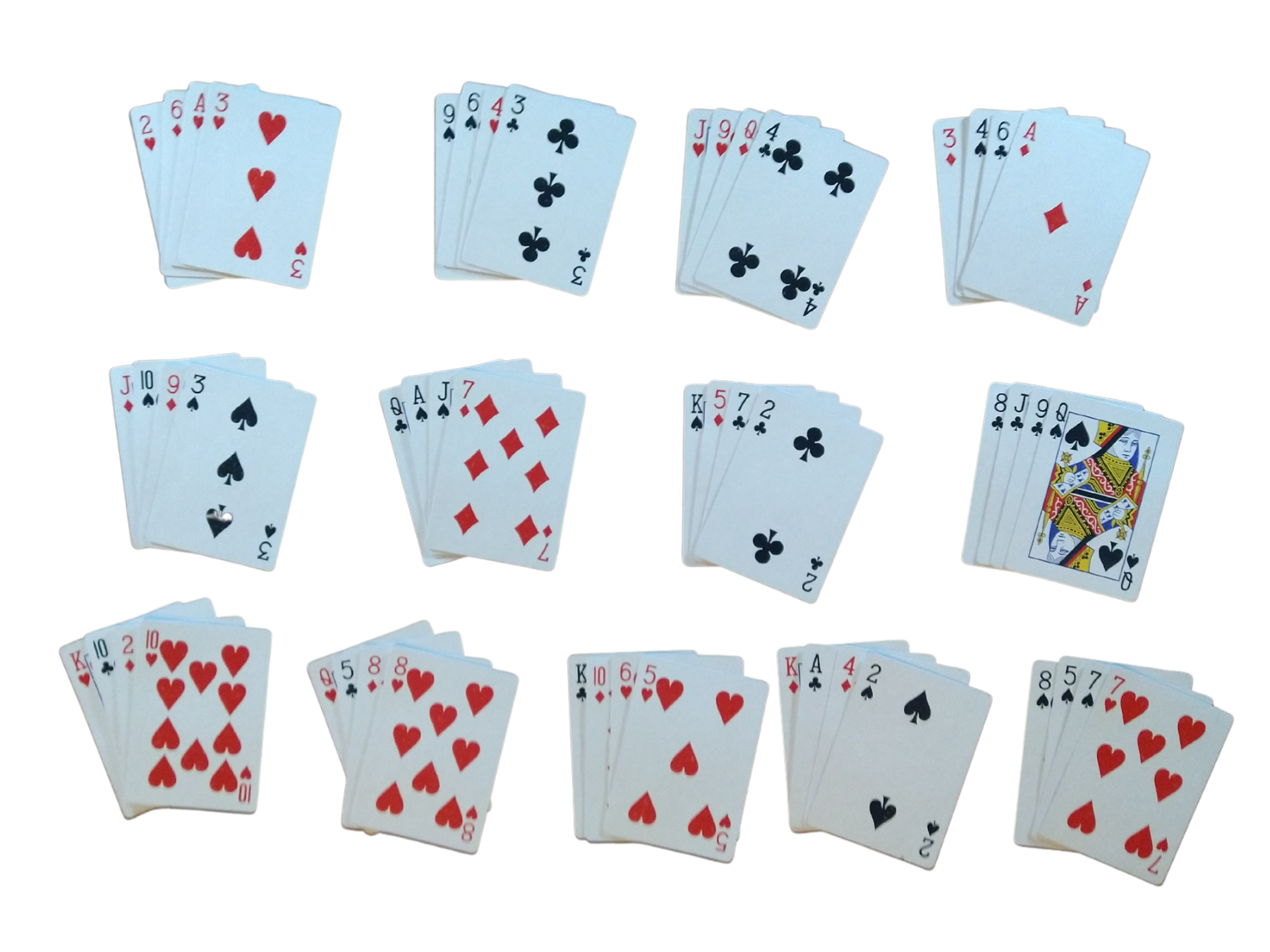 Bakers Dozen set up: card layout